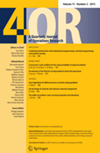 4or-a Quarterly Journal Of Operations Research