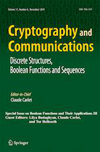 Cryptography And Communications-discrete-structures Boolean Functions And Sequen